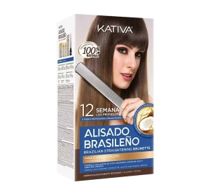KATIVA ALISADO BRASILENO KERATINGLÄTTUNG FÜR DUNKLES HAAR SET