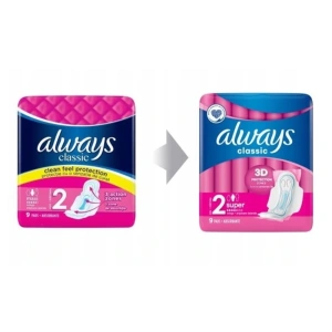 ALWAYS CLASSIC DAMENBINDEN MIT FLÜGELN 2 MAXI 9 STÜCK
