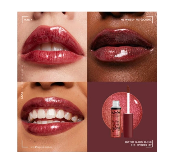 NYX PROFESSIONAL MAKEUP BUTTER GLOSS BLING LIPGLOSS 07 BIG SPENDER 8ML