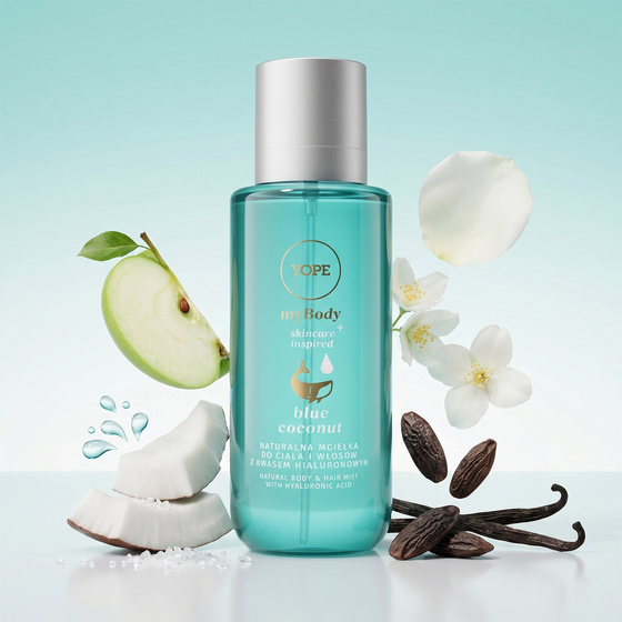 Yope Natur-Spray für Körper und Haare mit Hyaluronsäure „Blue Coconut“ 200 ml