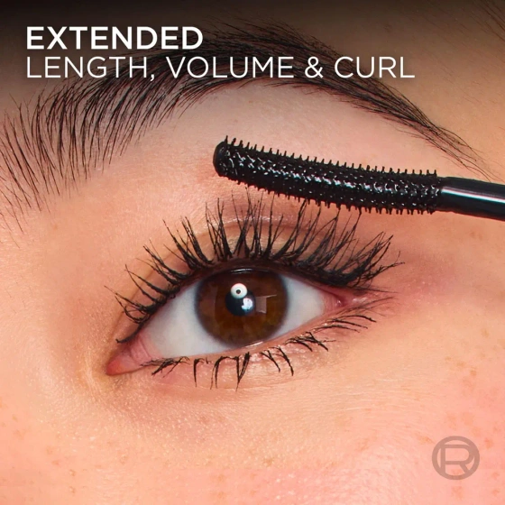 Kliknij na zdjęcie, aby je powiększyć L’Oréal Paris Telescopic Extensionist Mascara – wasserfeste Mascara für voluminöse und verlängerte Wimpern, Waterproof Black, 9,9 ml