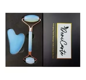 Deni Carte Gesichtsmassage-Set Massagegerät + Gua Sha Stein von Opal