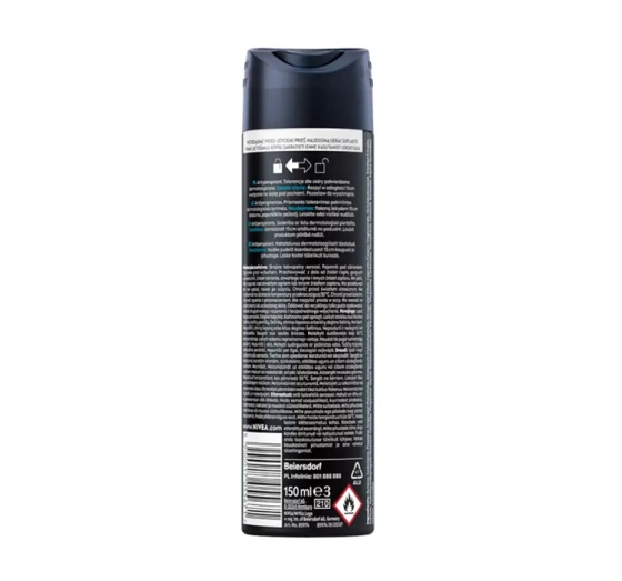 Kliknij na zdjęcie, aby je powiększyć NIVEA MEN Black&White; Invisible Fresh Antitranspirant-Spray für Männer 150 ml
