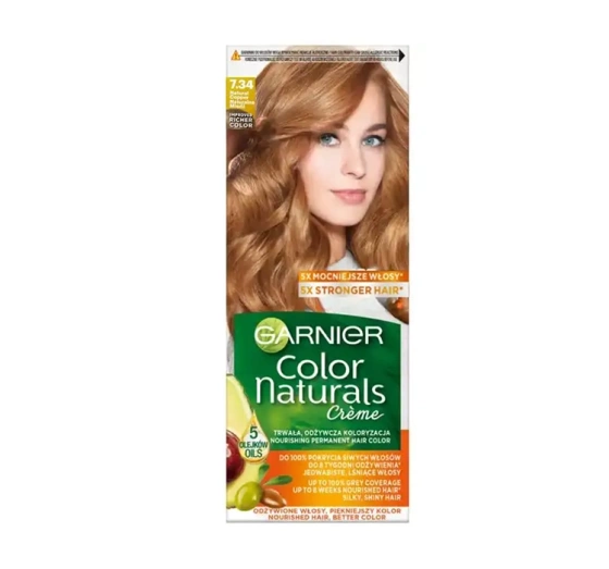 Kliknij na zdjęcie, aby je powiększyć GARNIER COLOR NATURALS PERMANENTE HAARFARBE 7.34 NATÜRLICHES KUPFER