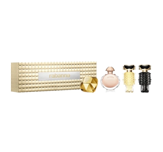 Rabanne Eau de Parfum Lady Million 5 ml + Olympéa 6 ml + Fame 4 ml + Parfum Fame 4 ml