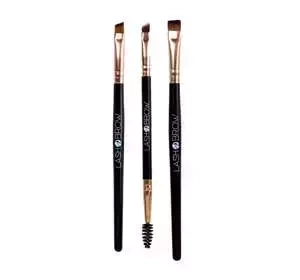 LASH BROW 3ER AUGENBRAUEN-MAKE-UP-PINSELSET GOLD