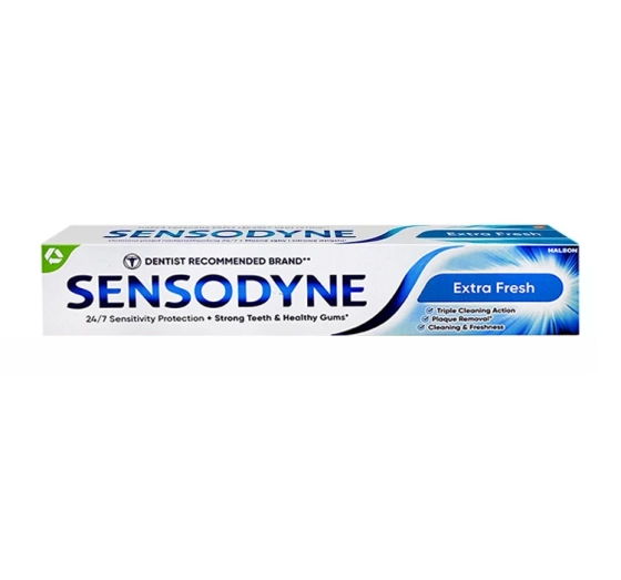 SENSODYNE EXTRA FRESH PASTA ZAHNPASTA MIT EINEM GELSTREIFEN FÜR EXTRA FRISCHE 