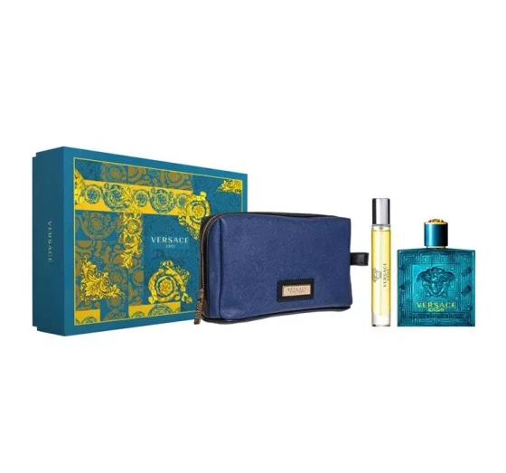 VERSACE MAN EROS EDT SPRAY 100 ML + 10 ML + KOSMETIKTASCHE SET