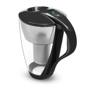 Dafi Crystal LED Wasserkanne mit Filter 2 l Schwarz + Classic-Filter