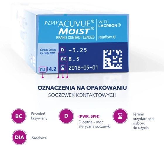 ACUVUE 1-DAY MOIST 30 STÜCK 6.00 / 8.5