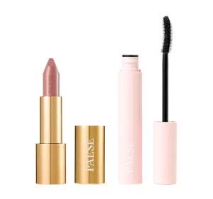 Paese Cheeky Nude Look Make-up-Geschenkset Cheeky Mascara 9 ml + Lippenstift NUDElightful 400 4,5 g