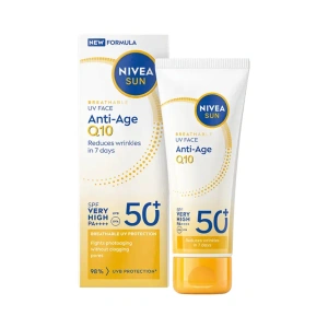 NIVEA SUN UV Face Anti-age Q10 Anti-Falten-Schutzcreme SPF50+ 40 ml