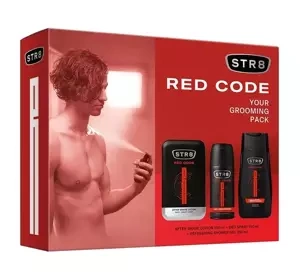 STR8 Red Code Aftershave 100 ml + Deodorant Spray 150 ml + Duschgel 250 ml