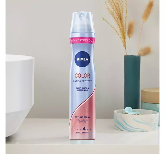 Kliknij na zdjęcie, aby je powiększyć NIVEA Color Care Haarspray 4 Extra Stark 250 ml