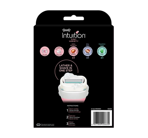 WILKINSON SWORD INTUITION VARIETY EDITION RASIER FÜR FRAUEN + 2 RASIERKLINGEN
