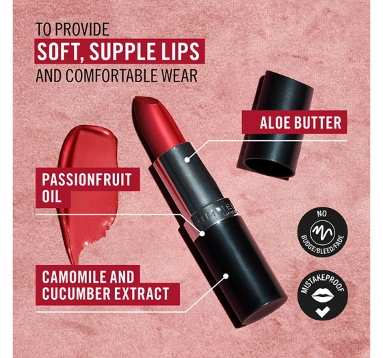 Kliknij na zdjęcie, aby je powiększyć Rimmel Lasting Finish Satin-Lippenstift 904 Pink Frosting 4g