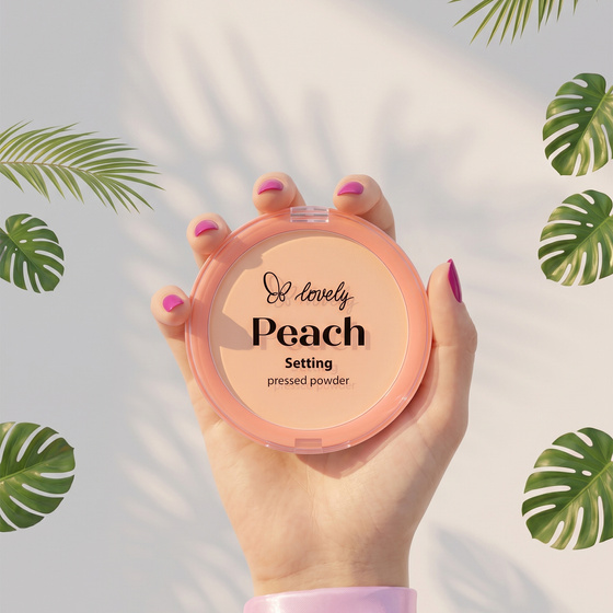 Lovely Peach – halbtransparentes, gepresstes Gesichtspuder, 7,5 g