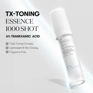 VT Cosmetics TX-Toning Essence 1000 Shot – Essenz zur Aufhellung von Hautverfärbungen mit Tranexamsäure, 30 ml