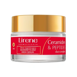 Lirene Ceramides&Peptides; Duo Complex – stark regenerierende, biomimetische Nachtcreme-Serum 60+ 50 ml