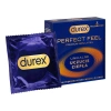 Durex Perfect Feel – dünne, befeuchtete, latexfreie Kondome mit Wärmegefühl, 3 Stück