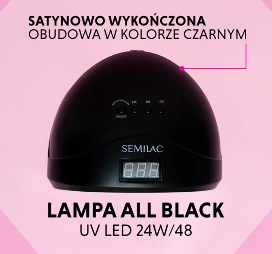 Semilac All Black! UV LED Lampe 24/48W