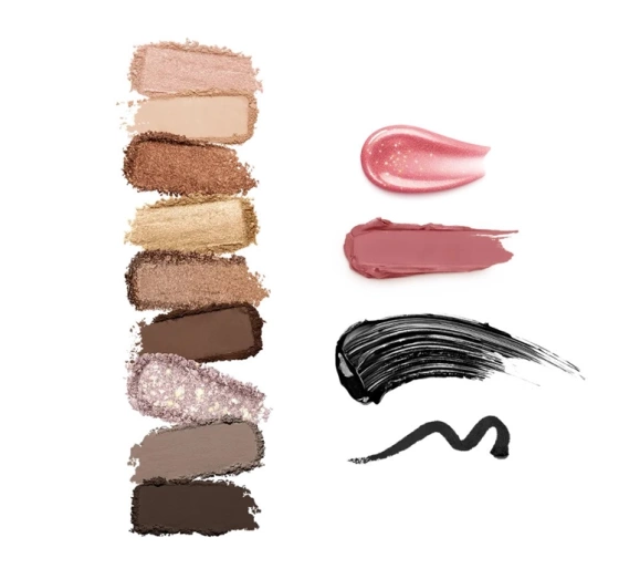 KIKO Milano Snow-Kissed Holiday Timeless Look Geschenkset für Make-up Eyeliner 0,35 g + Mascara 12 ml + Lidschattenpalette 2,5 g + Lippenstift 1,5 g + Lipgloss 6,5 ml