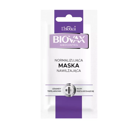 BIOVAX SEBOCONTROL NORMALISIERENDE FEUCHTIGKEITSMASKE FÜR HAARE 20ML