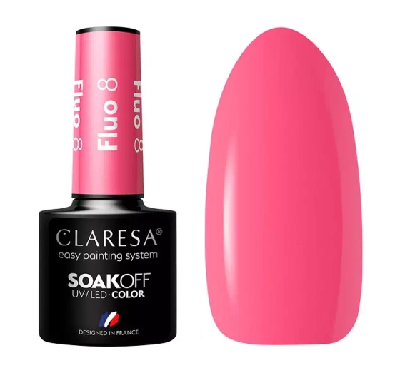 CLARESA SOAK OFF HYBRIDLACK FLUO 8 5ML
