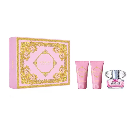 VERSACE BRIGHT CRYSTAL EDT SPRAY 50ML + LOTION 50ML + GEL 50ML SET 