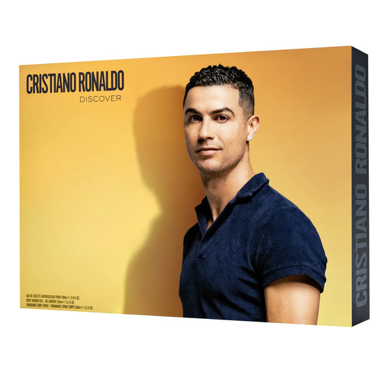 Kliknij na zdjęcie, aby je powiększyć Cristiano Ronaldo CR7 Discover Eau de Toilette Spray 100 ml + Deodorant-Spray 150 ml + Duschgel 150 ml