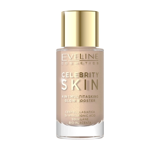 Eveline Cosmetics Celebrity Skin 4in1 Multitasking Glow Booster Multifunktionale Gesichtsbasis 02N Universal Tan 30 ml