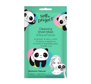 SELFIE PROJECT CLEANSING BRAVE PANDA TUCHMASKE FÜR GESICHT 1 STÜCK