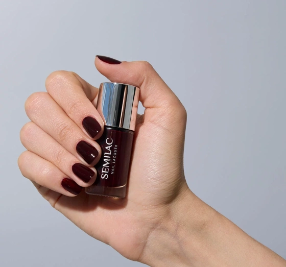 Semilac Nail Lacquer Klassischer Nagellack 112 Wine Red 9 ml 