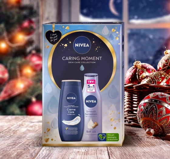 Kliknij na zdjęcie, aby je powiększyć NIVEA CARING MOMENT KOSMETIKSET FÜR FRAUEN