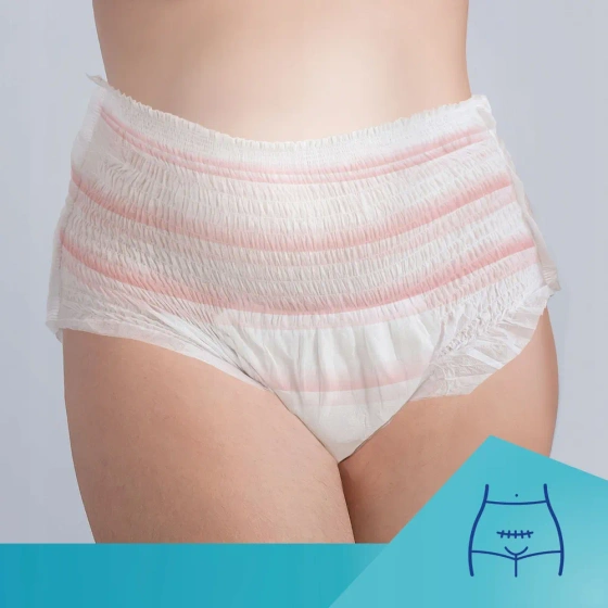 Canpol Babies Ultra Dry Einweg-Unterhosen mit postnataler Einlage, Größe L/XL, 5 Stück