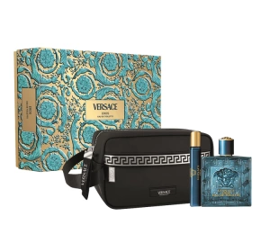 VERSACE MAN EROS EDT SPRAY 100 ML + 10 ML + KOSMETIKTASCHE SET