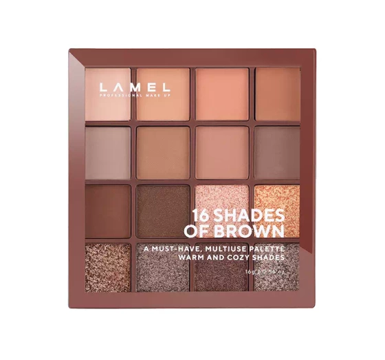 LAMEL 16 SHADES OF BROWN LIDSCHATTENPALETTE 16G