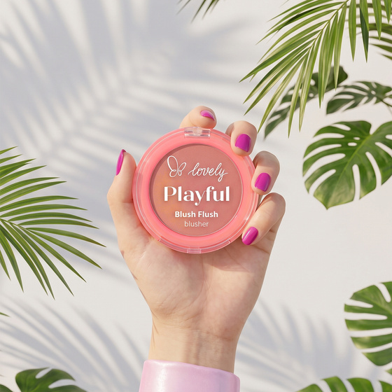 Lovely Playful Blush Flush cremig-pudriges Rouge 02 Poppy 7 g