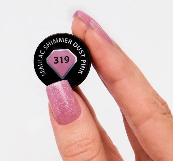 SEMILAC SHIMMER DUST HYBRIDLACK UV 319 SHIMMER DUST PINK 7ML