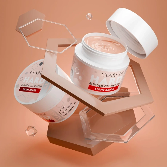 Claresa Hard & Easy Aufbaugel für Nägel Light Beige 45 g