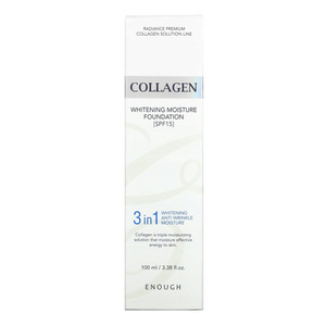 Enough Collagen Whitening Moisture Foundation 3in1 – feuchtigkeitsspendende Gesichtsgrundierung mit Kollagen, LSF 15, 23, 100 ml