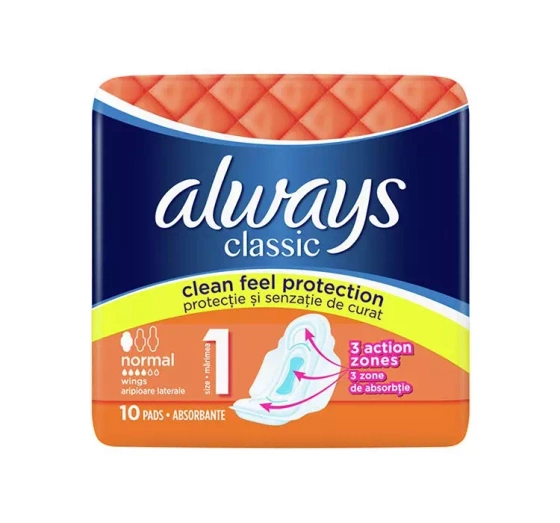 ALWAYS CLASSIC DAMENBINDEN MIT FLÜGELN 1 NORMAL 10 STÜCK