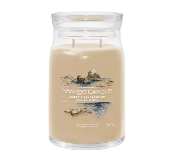 YANKEE CANDLE SIGNATURE DUFT AMBER & SANDALWOOD 567G