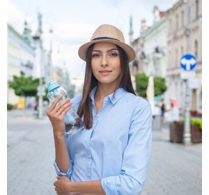 Dafi Soft Wasserflasche mit Aktivkohlefilter 0,5 l Minze