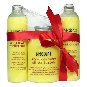 BINGOSPA Algi Vanille Set: 2 x Duschgel 300 ml + Badezusatz 500 ml