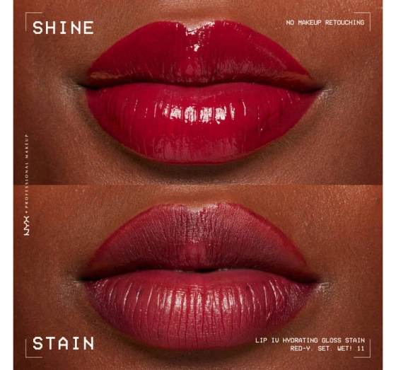 NYX Professional Makeup Lip IV Hydrating Gloss Serum Lip Gloss 11 Red-Y. Set. Wet! 5 ml