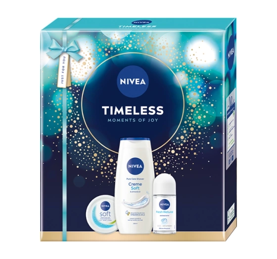 NIVEA Timeless Körperpflege-Geschenkset Duschgel + Creme + Antitranspirant Roll-On