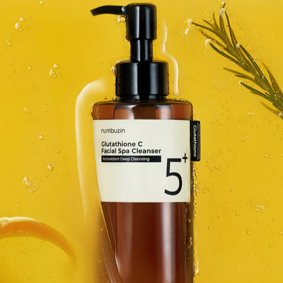 Kliknij na zdjęcie, aby je powiększyć Numbuzin No. 5+ Glutathione C Facial Spa Cleanser – reinigendes Make-up-Entferner-Öl mit Vitamin C, 200 ml