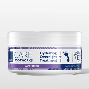 AVON FOOT WORKS LAVENDEL INTENSIVE FEUCHTIGKEITSSPENDENDE FUSSPFLEGE FÜR DIE NACHT 150ML