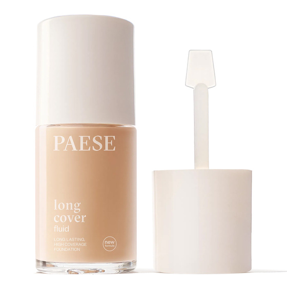 Paese Long Cover Fluid – cremige, deckende Gesichtsgrundierung, neue Formel, 0,5 Ivory, 30 ml